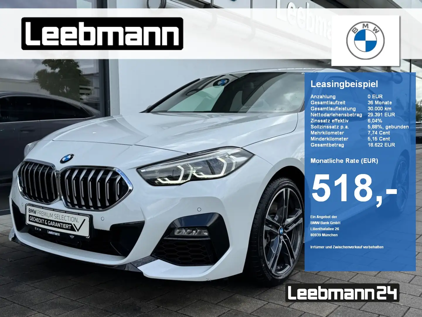 BMW 220 i Gran Coupé M-Sportpaket GARANTIE bis 06/2029 Blanco - 1