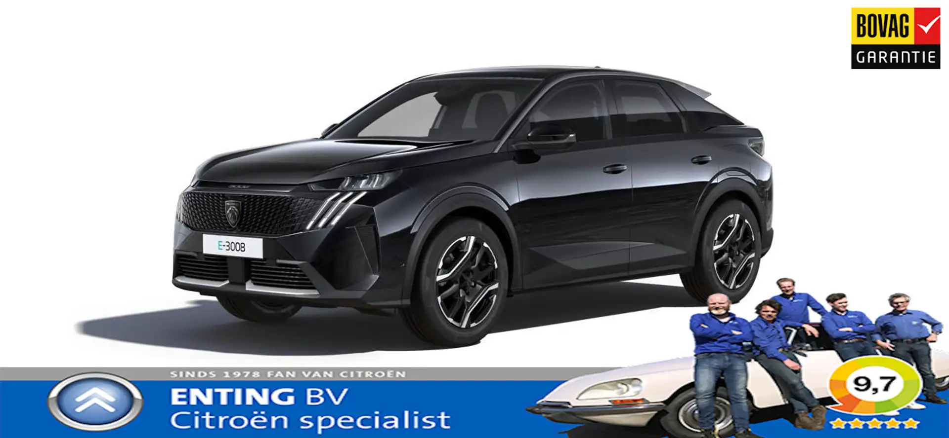 Peugeot 3008 1.2 Hybrid 145 ALLURE E-DSC-6 ADAPTIVE CRUISE AGR+ Zwart - 1