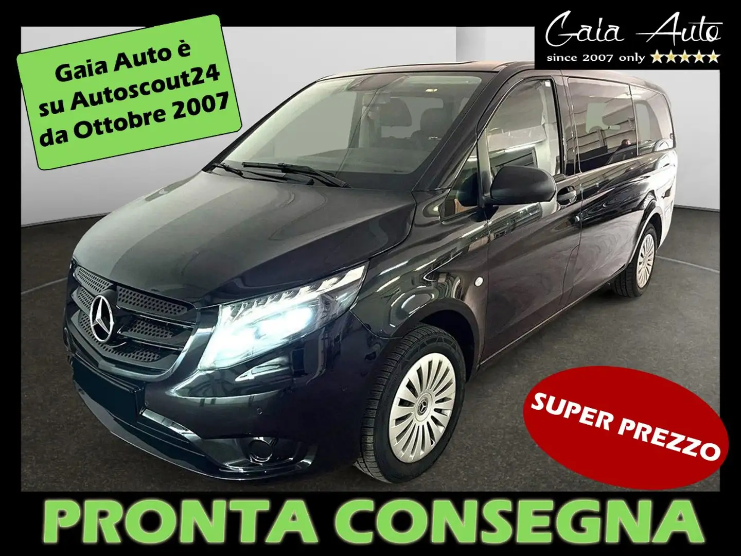 Mercedes-Benz Vito Tourer 124cdi 9Posti PRO LONG (super PREZZO) Nero - 1