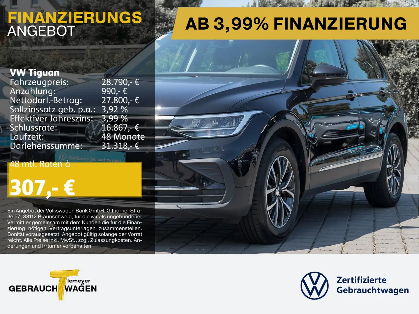 Volkswagen Tiguan 1.5 TSI DSG MOVE NAVI LED LM17 Schwarz - 1