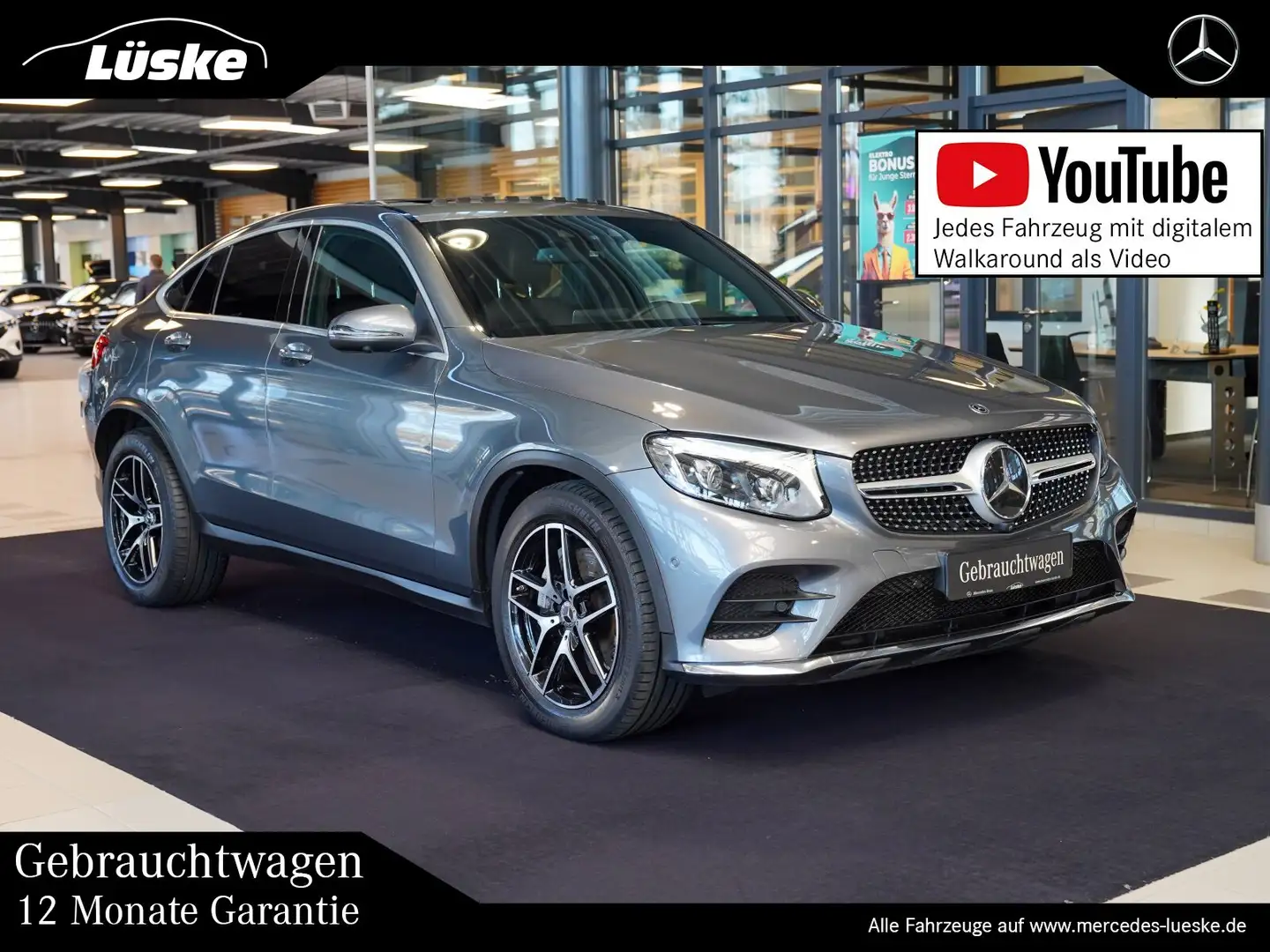 Mercedes-Benz GLC 350 GLC 350 d 4M Coupé AMG Line Schiebedach Burmeste Gris - 1