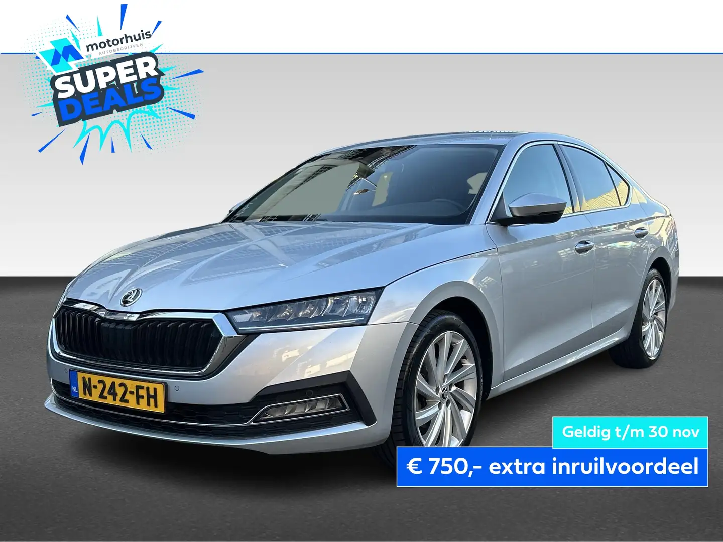 Skoda Octavia 1.0 TSI 110PK BUSINESS EDITION NAVI PDC TEL LED VI Gris - 1
