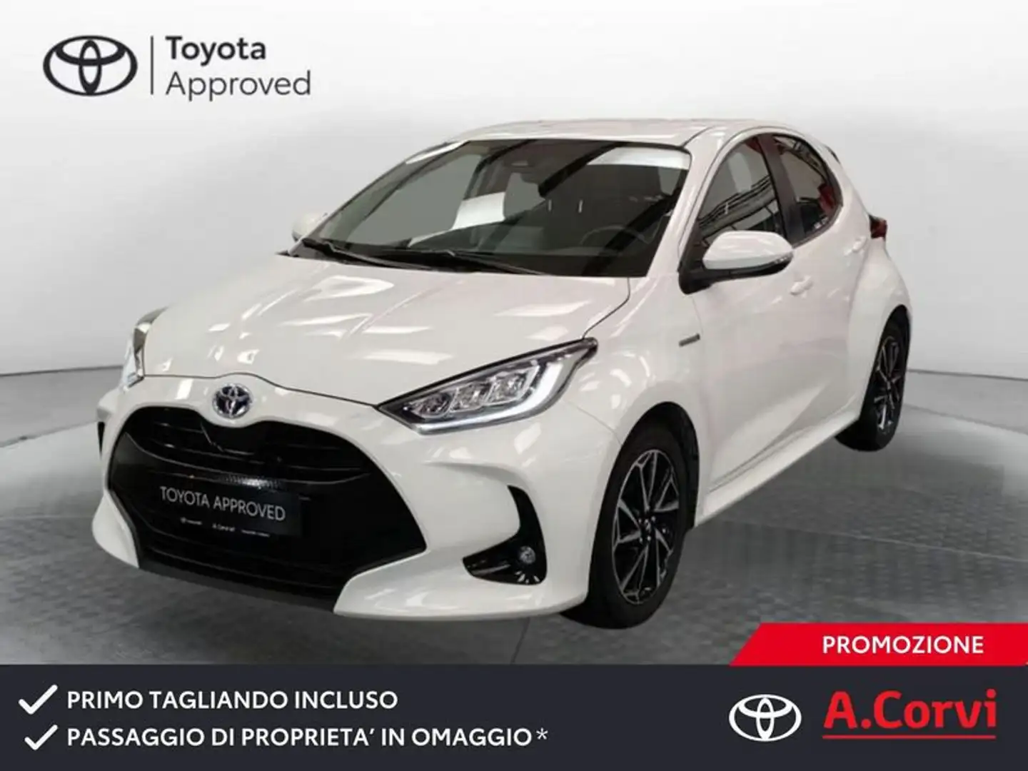 Toyota Yaris 1.5 Hybrid 5 porte Trend Bianco - 1