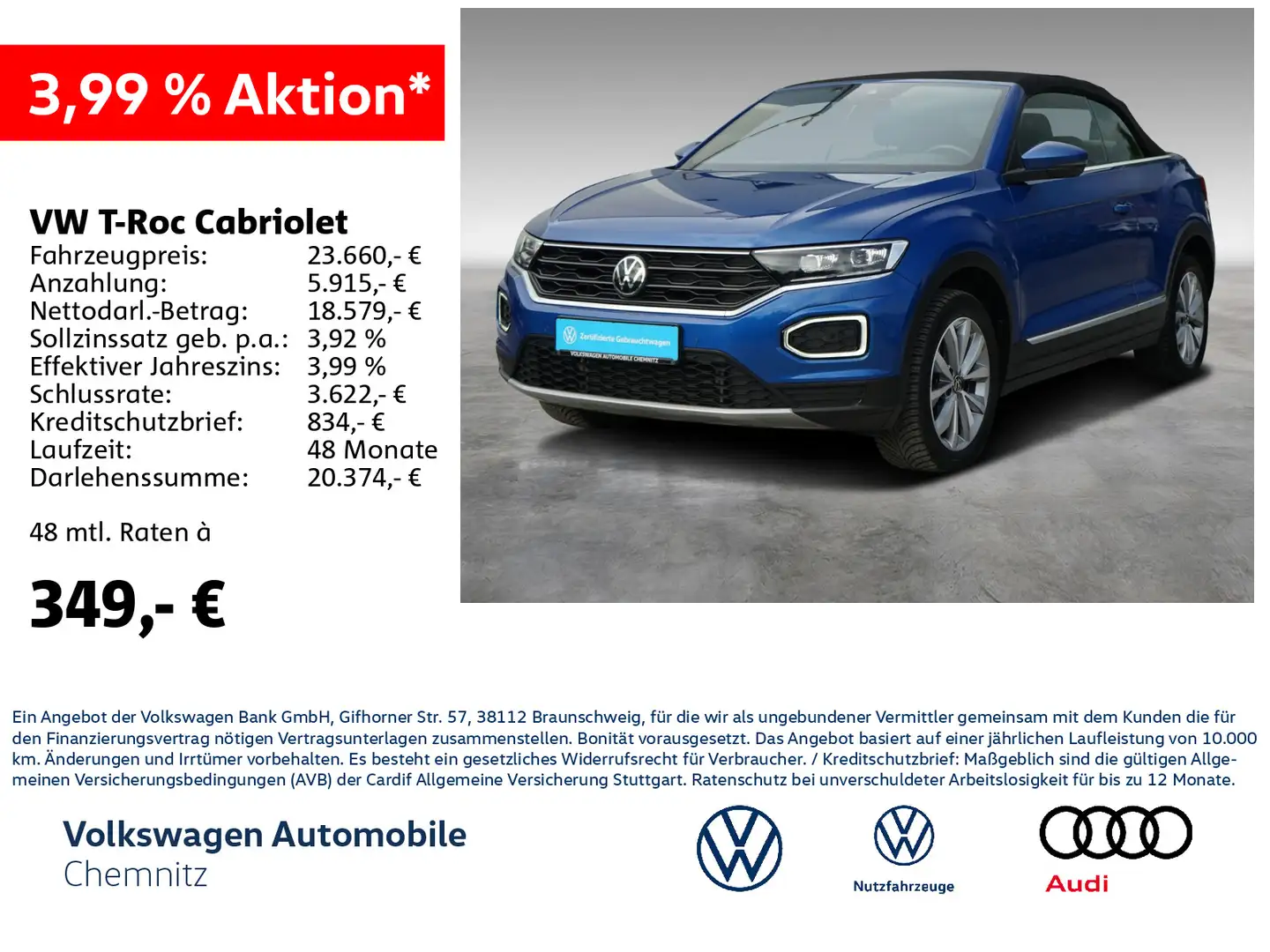 Volkswagen T-Roc 1.5 TSI Style LED Park Assist Blau - 1