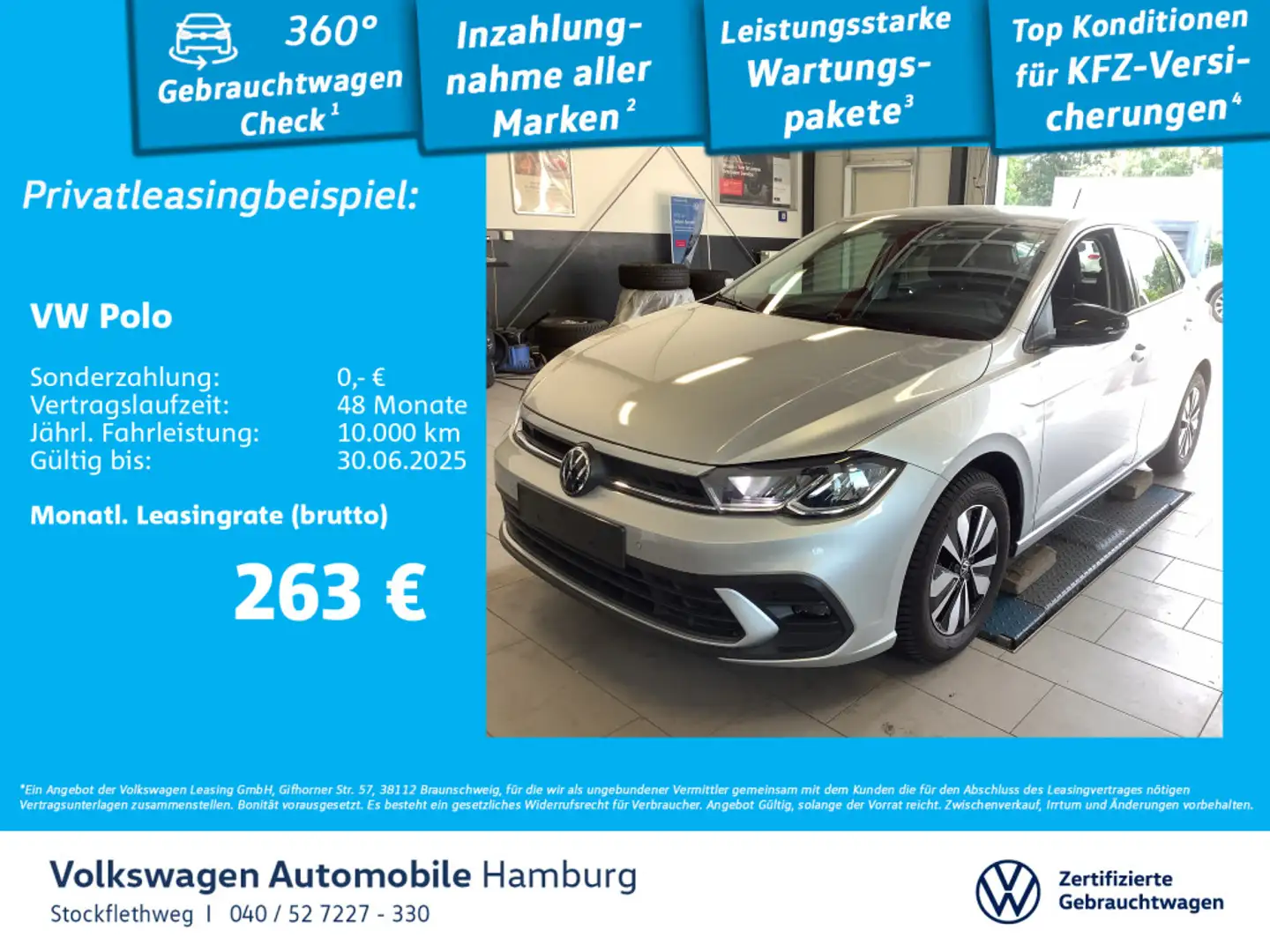 Volkswagen Polo 1.0 TSI Goal Navi Sitzhzg LED ACC CarPlay Silber - 1