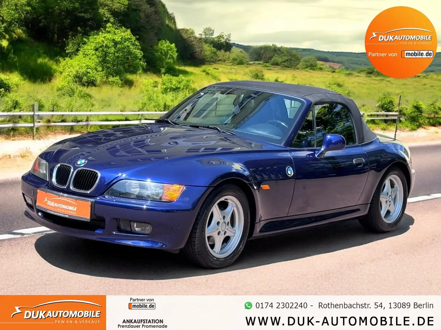 BMW Z3 1.8 *Leder*SHZ*Alufelgen* Blau - 1