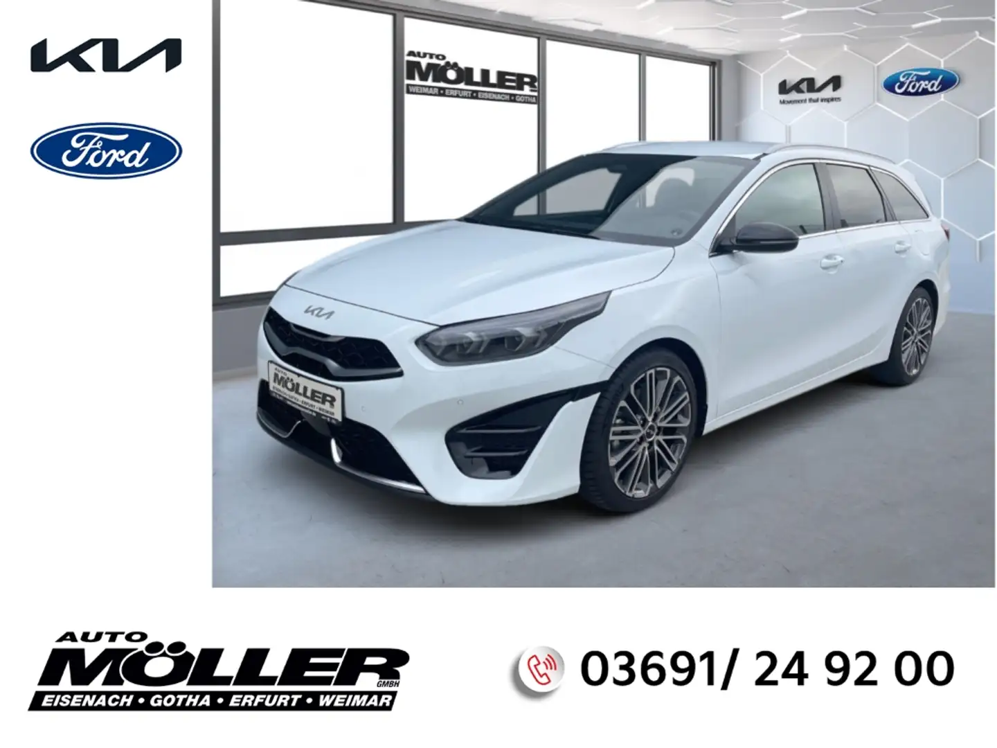 Kia Ceed SW / cee'd SW 1.5T DCT GT-Line Leder JBL Navi LED ACC Memory Sit Weiß - 1