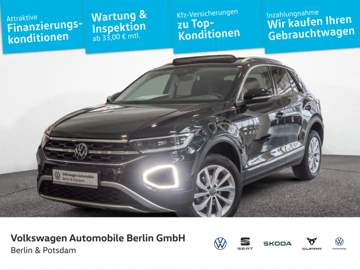 Volkswagen T-Roc 1.0 TSI Style Pano Navi LED Kamera Noir - 1