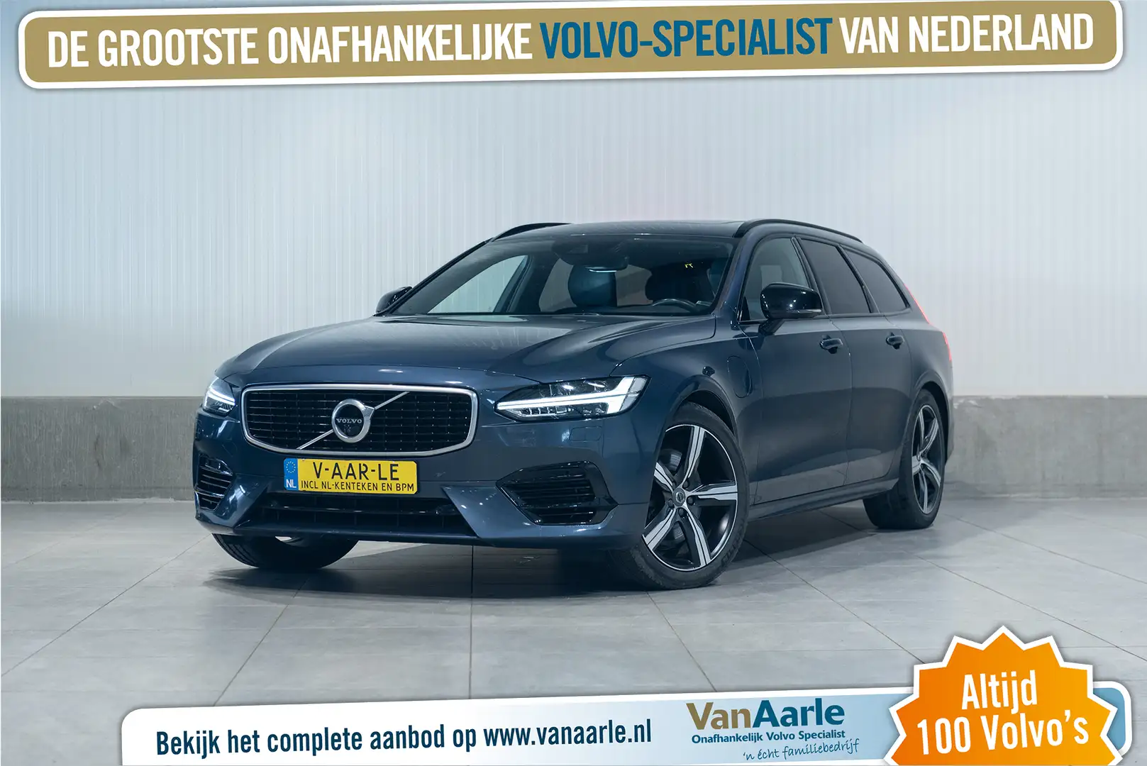 Volvo V90 T8 R-Design Trekhaak ACC 390pk Blauw - 1