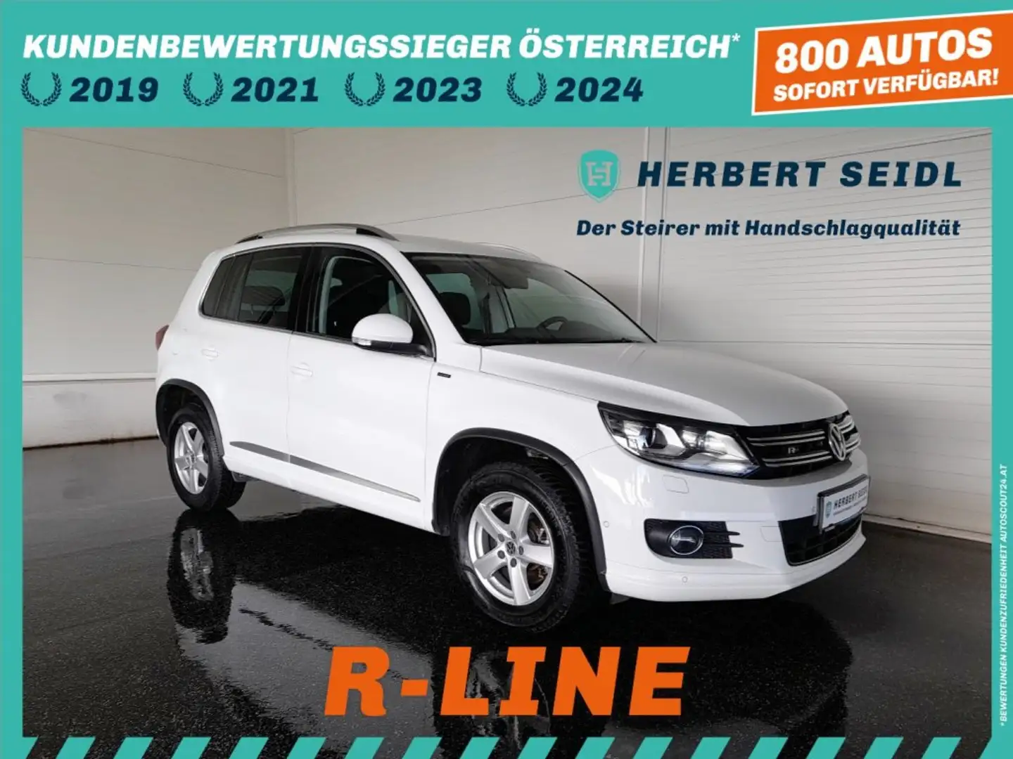 Volkswagen Tiguan R-LINE 2,0 TDI *BI-XENON / 18 ZOLL / AHV / NAVI / TEMPOMAT / PDC / SHZG* Weiß - 1