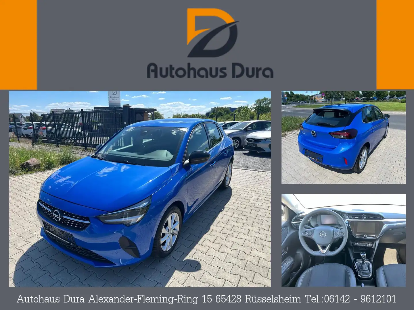 Opel Corsa 1.2 Turbo Elegance Navi+Led+Shz+Pdc Bleu - 1