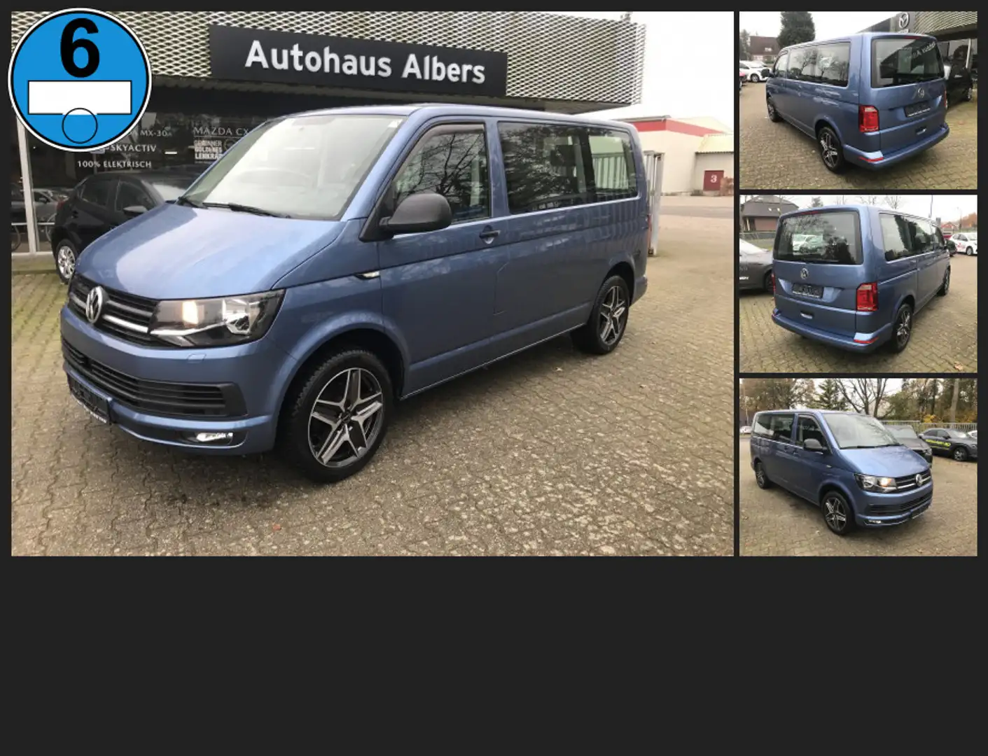 Volkswagen T6 Multivan 2.0 TDI, AHK, R.Kamera, Tempomat, PDC V+H, Blau - 1