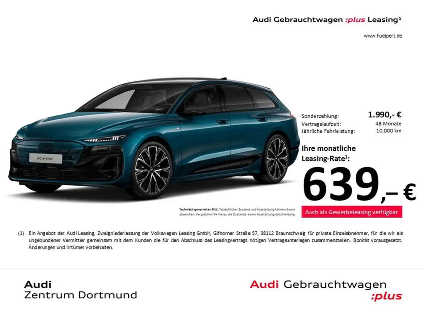 Audi A6 e-tron Avant performance S LINE PANO B&O LM21 Blau - 1