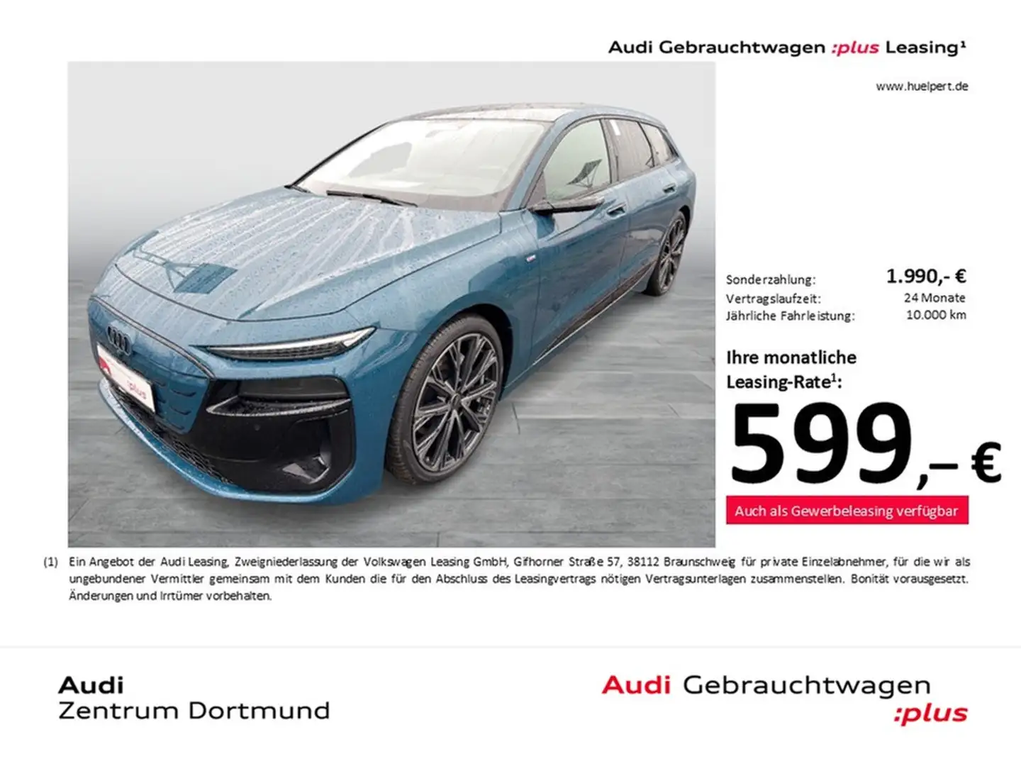 Audi A6 e-tron Avant performance S LINE PANO B&O LM21 Blau - 1