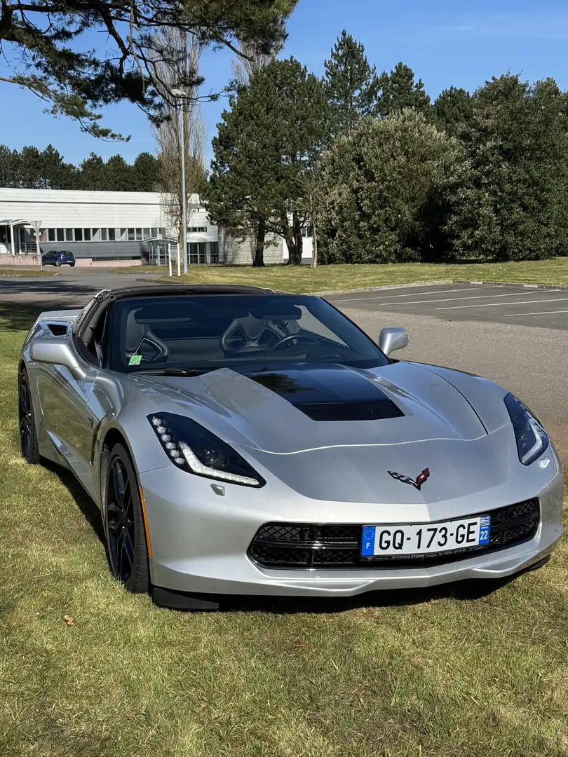 Corvette C7 TARGA V8 6.2 2LT AT8 Argent - 2