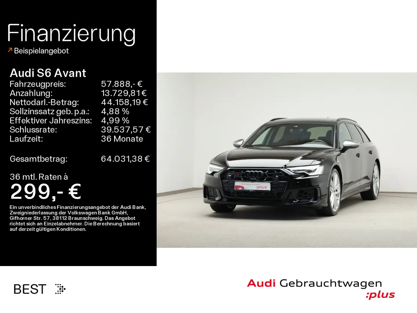 Audi S6 Pano*AHK*B&O Premium* Schwarz - 1