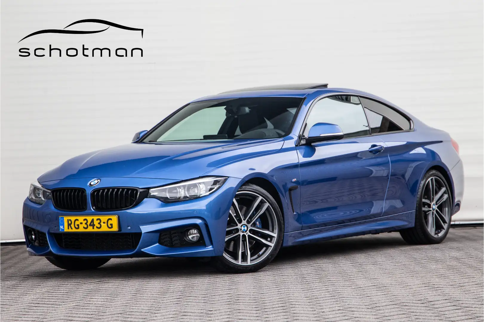 BMW 420 4-serie Coupé 420i High Executive M-Sport, Pano, L Blauw - 1