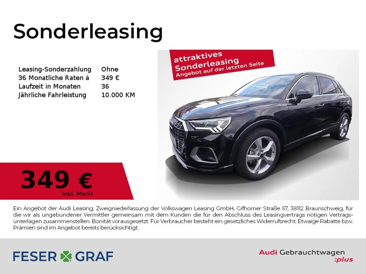 Audi Q3 advanced 35 TFSI S tronic AHK Navi Keyless Schwarz - 1