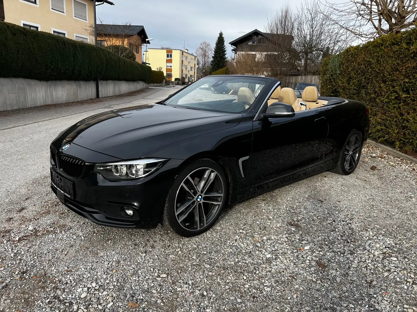 BMW 420 420d Cabrio Sport Line Aut. Schwarz - 1