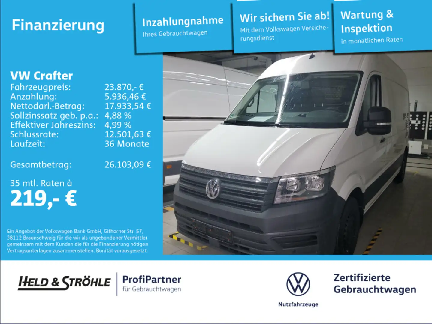 Volkswagen Crafter 35 MR HD 2.0 TDI 130 kW PDC KLIMA  FWD Bianco - 1