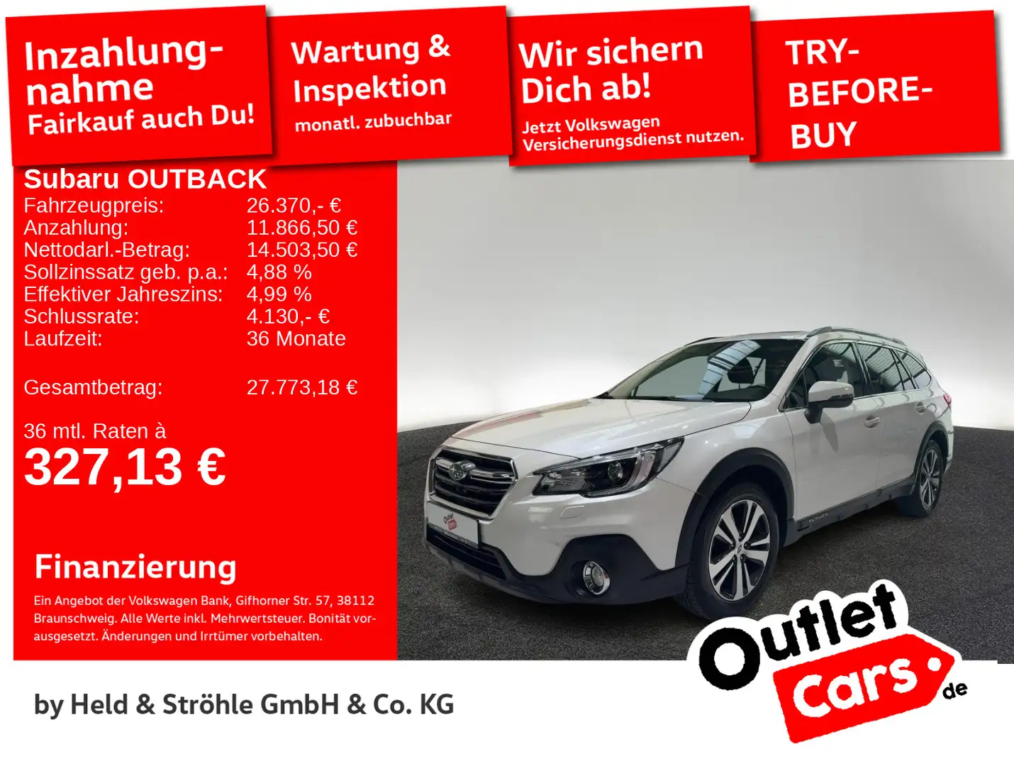 Subaru OUTBACK Outback Sport 2.5i LED NAV KAM GSD HARMAN 4xSHZ bijela - 1