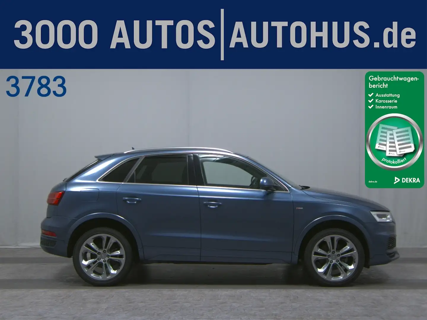 Audi Q3 2.0 TFSI Qu. S-Line Ext. Navi+ Pano BOSE LED Niebieski - 1