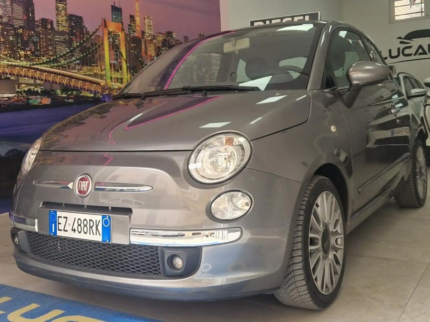 Fiat 500 500 III 1.3 mjt 16v Lounge 95cv my14 Gris - 1