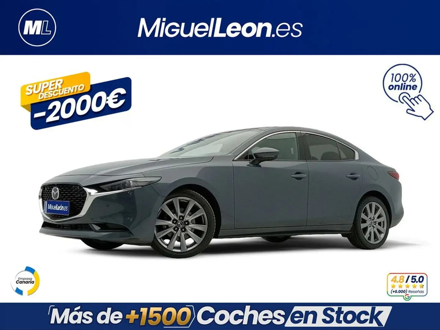 Mazda 3 2.0L e-SKYACTIV X MHEV 137kW Centre-line Gris - 1