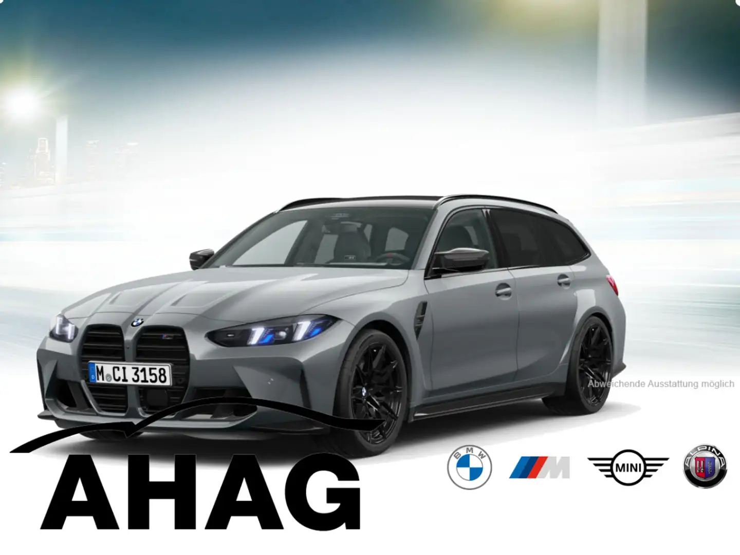BMW M3 Competion xDrive Touring Navi Leder Tempom.aktiv B Серый - 2