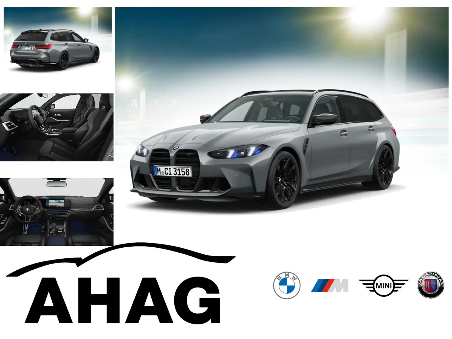 BMW M3 Competion xDrive Touring Navi Leder Tempom.aktiv B Серый - 1