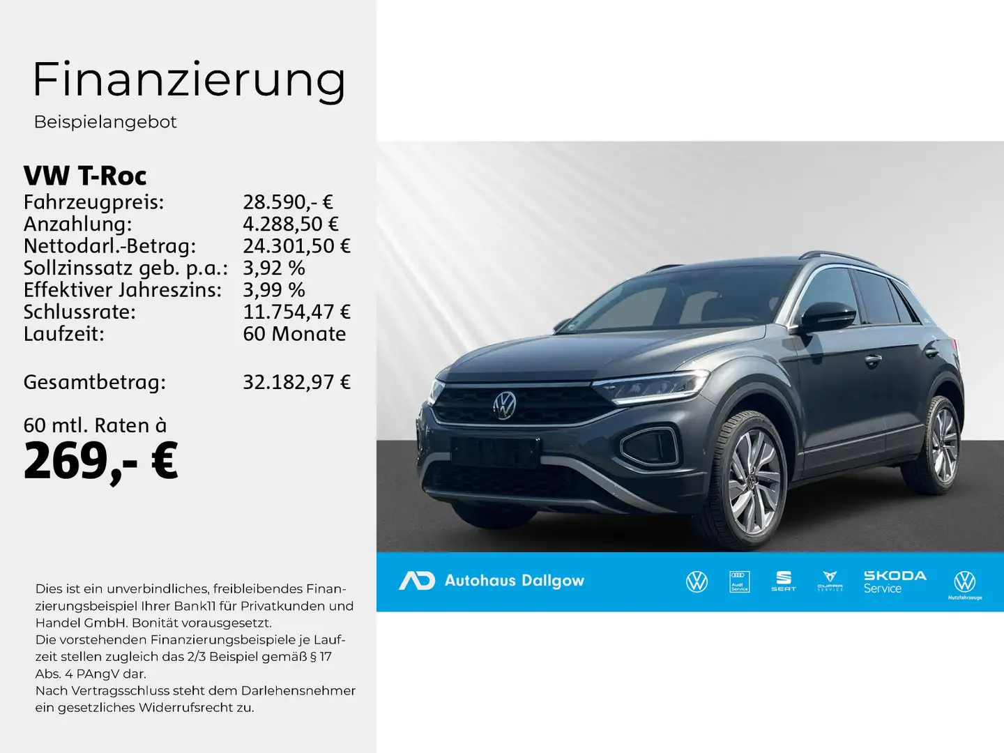Volkswagen T-Roc GOAL 1.5 l TSI 150 PS*DSG LED+PDC+Navi+RFK Grau - 2