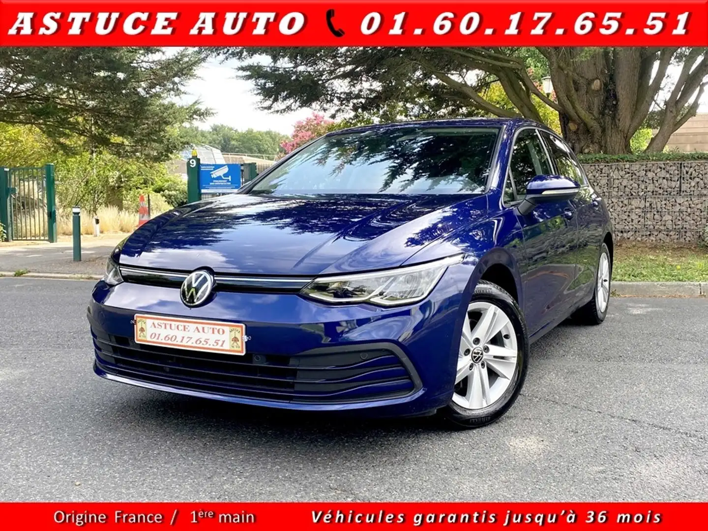 Volkswagen Golf 1.0 ETSI OPF 110CH LIFE BUSINESS DSG7 Bleu - 1