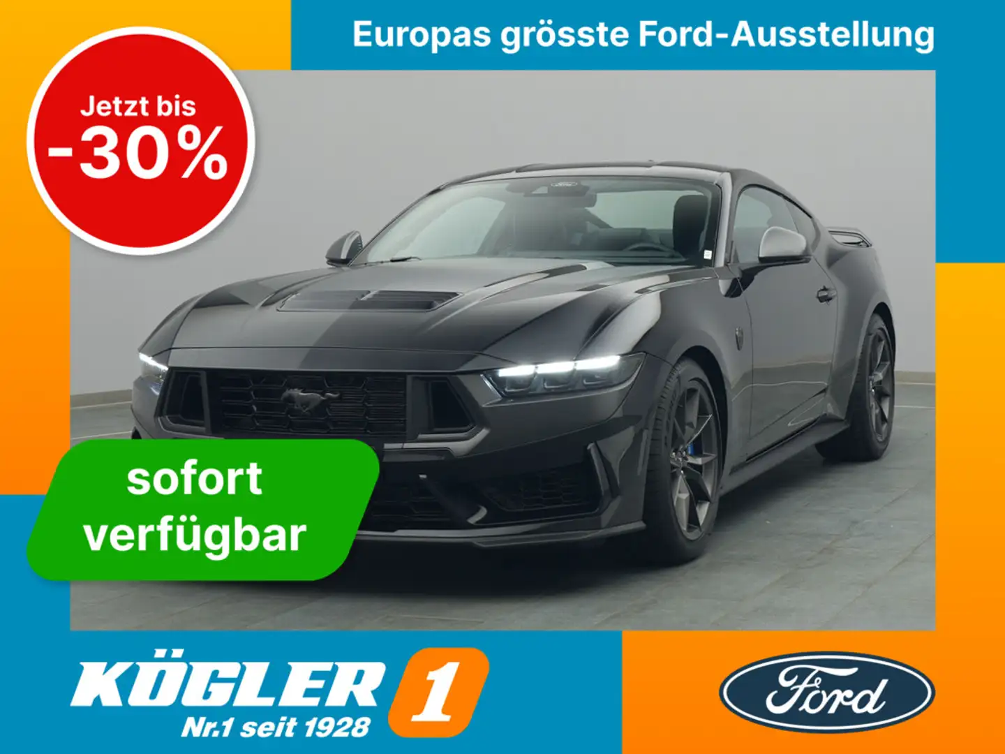 Ford Mustang Dark Horse Coupé V8 454PS/LED/ACC Nero - 1