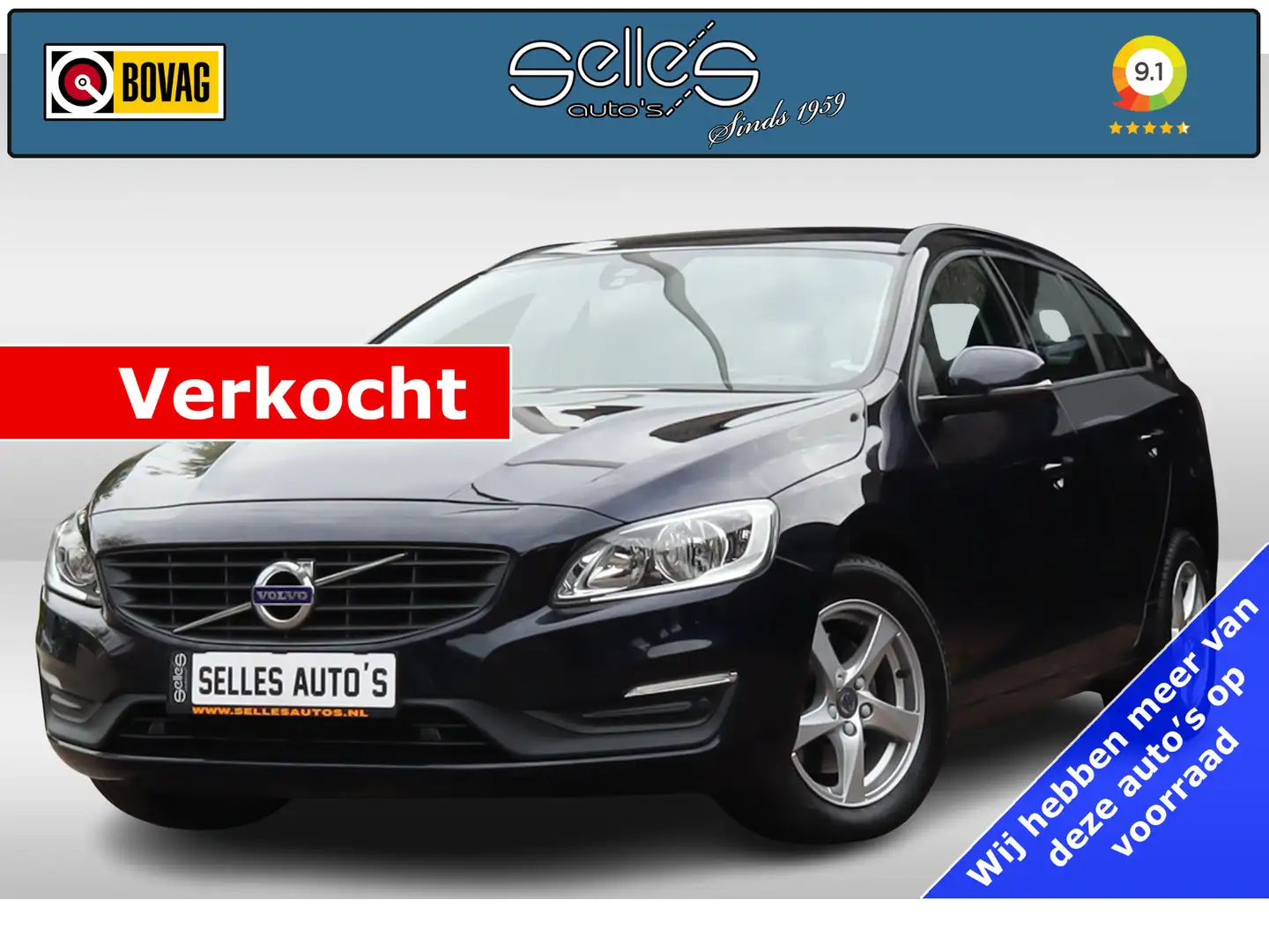 Volvo V60 Kinetic | Stoelverwarming | Lichtmetalen velgen | Blauw - 1