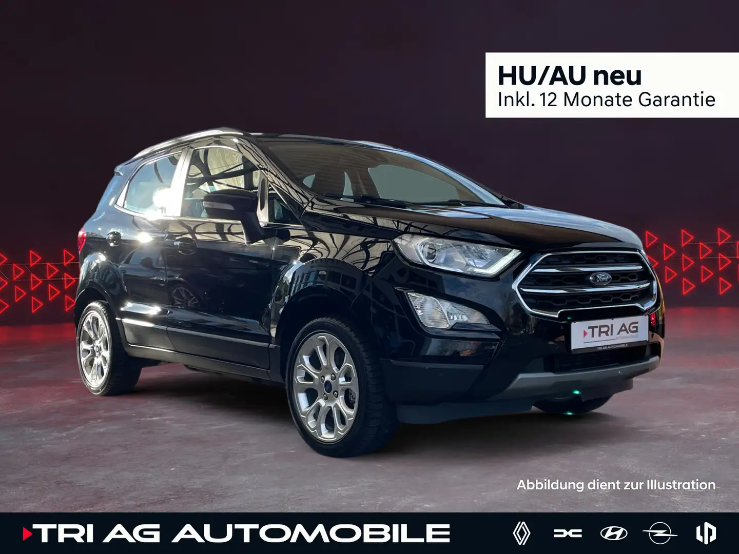 Ford EcoSport EcoBoost Titanium Start/Stopp GRA PDC S Zwart - 1