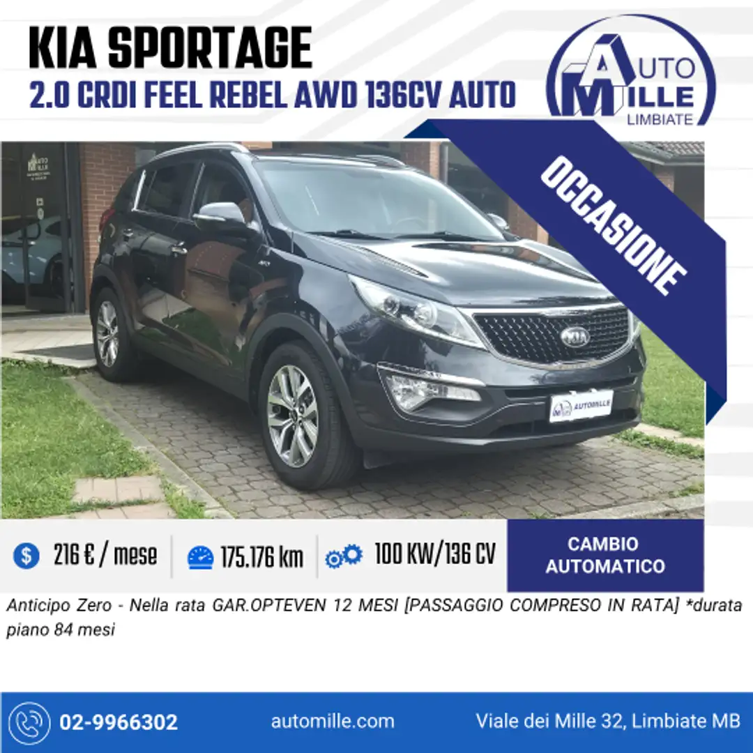 Kia Sportage 2.0 crdi Feel Rebel awd 136cv auto - 1