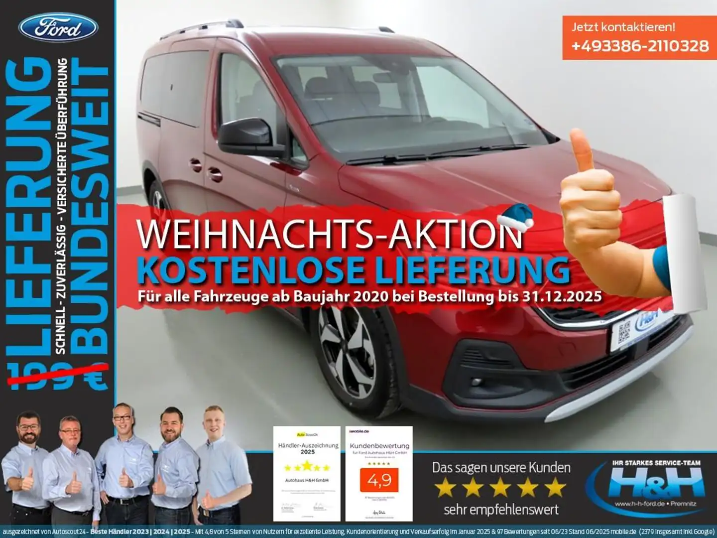 Ford Grand Tourneo Connect 2.0 Active 7Sitze+AHK+LED Roşu - 1