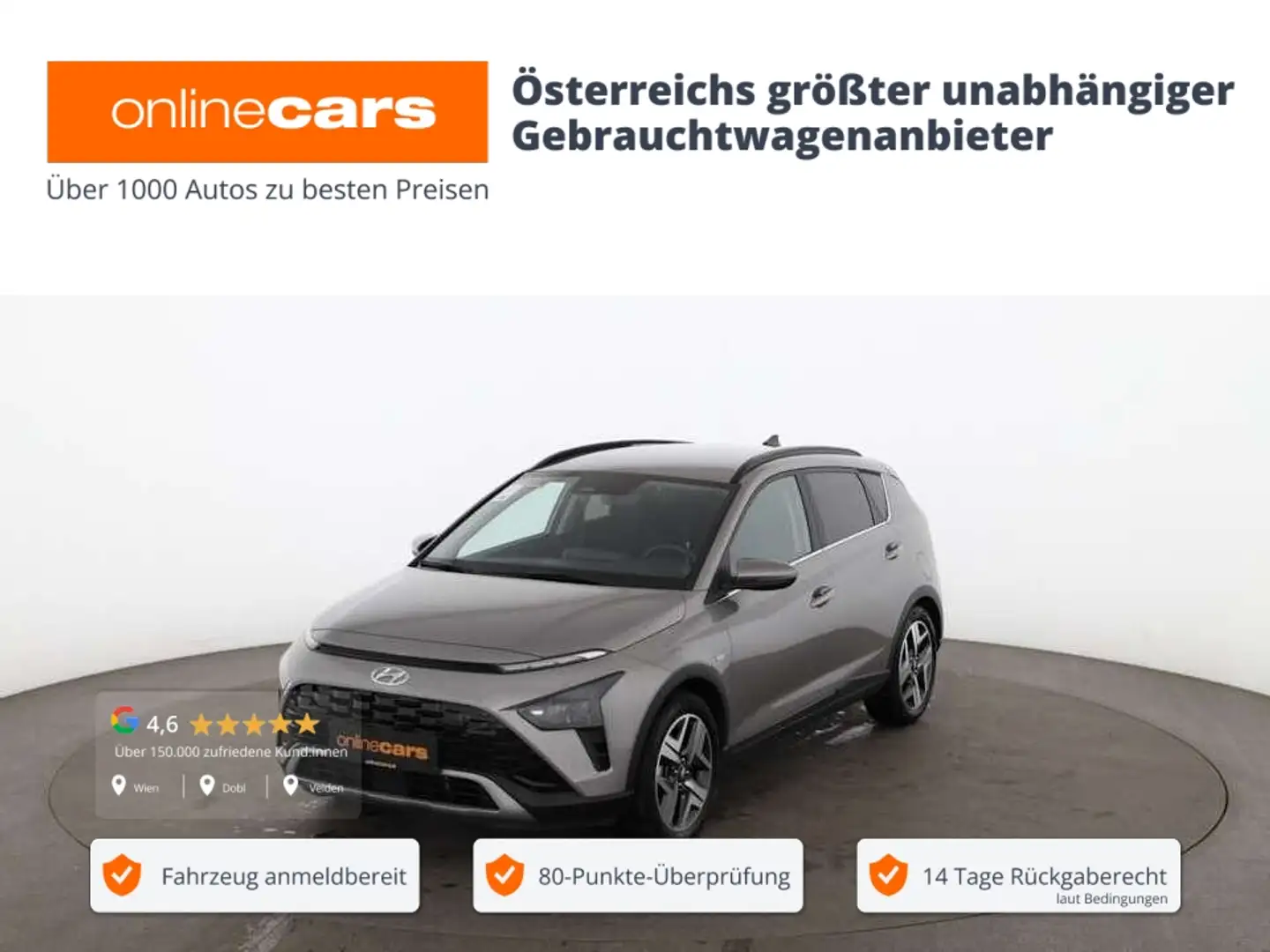 Hyundai BAYON 1.0 T-GDI Trend Aut LED NAVI ASSIST SITZHZG Grau - 1