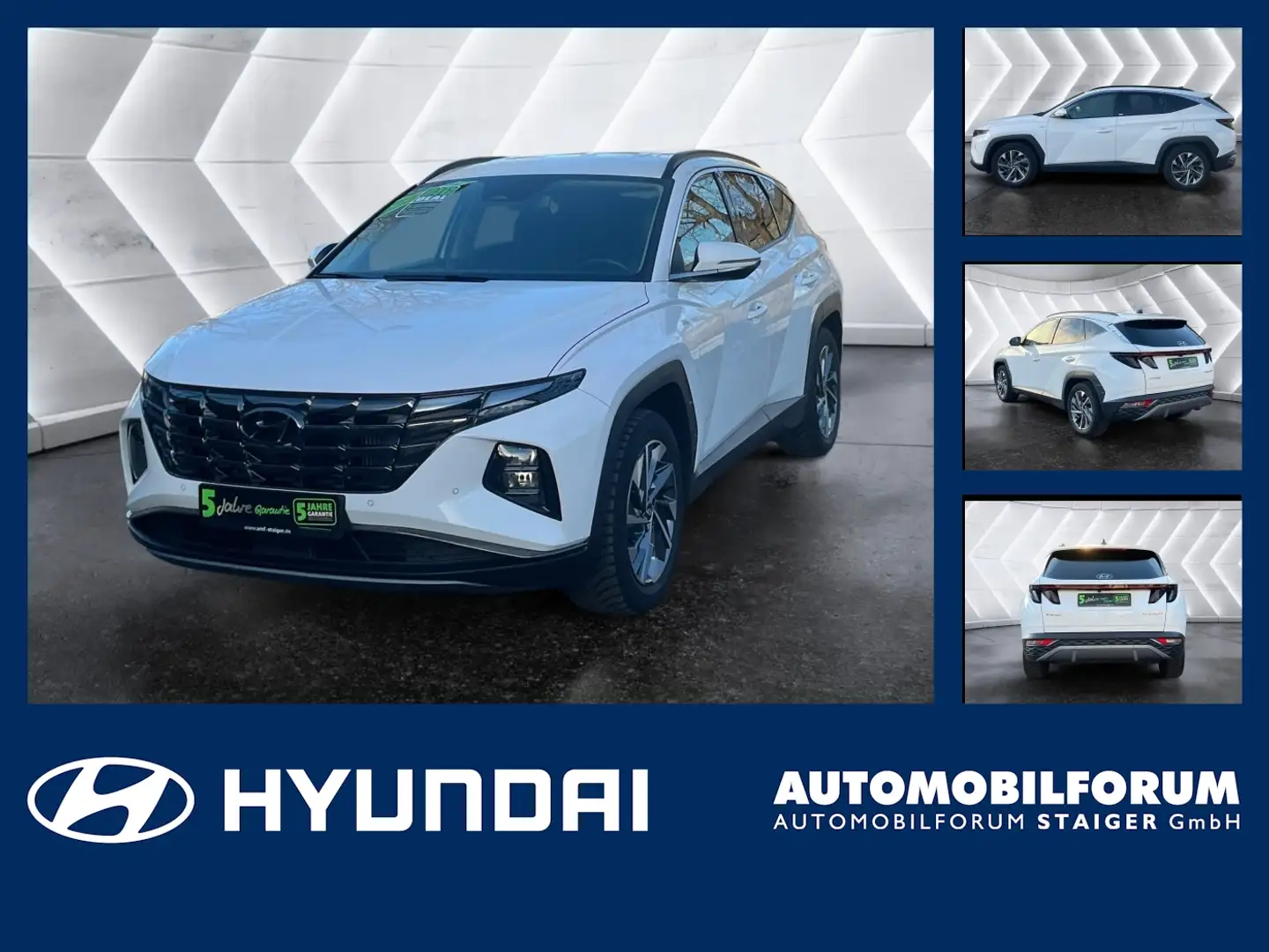 Hyundai TUCSON 1.6 T-GDI Trend 2xKlima ACC Akustikglas Weiß - 1