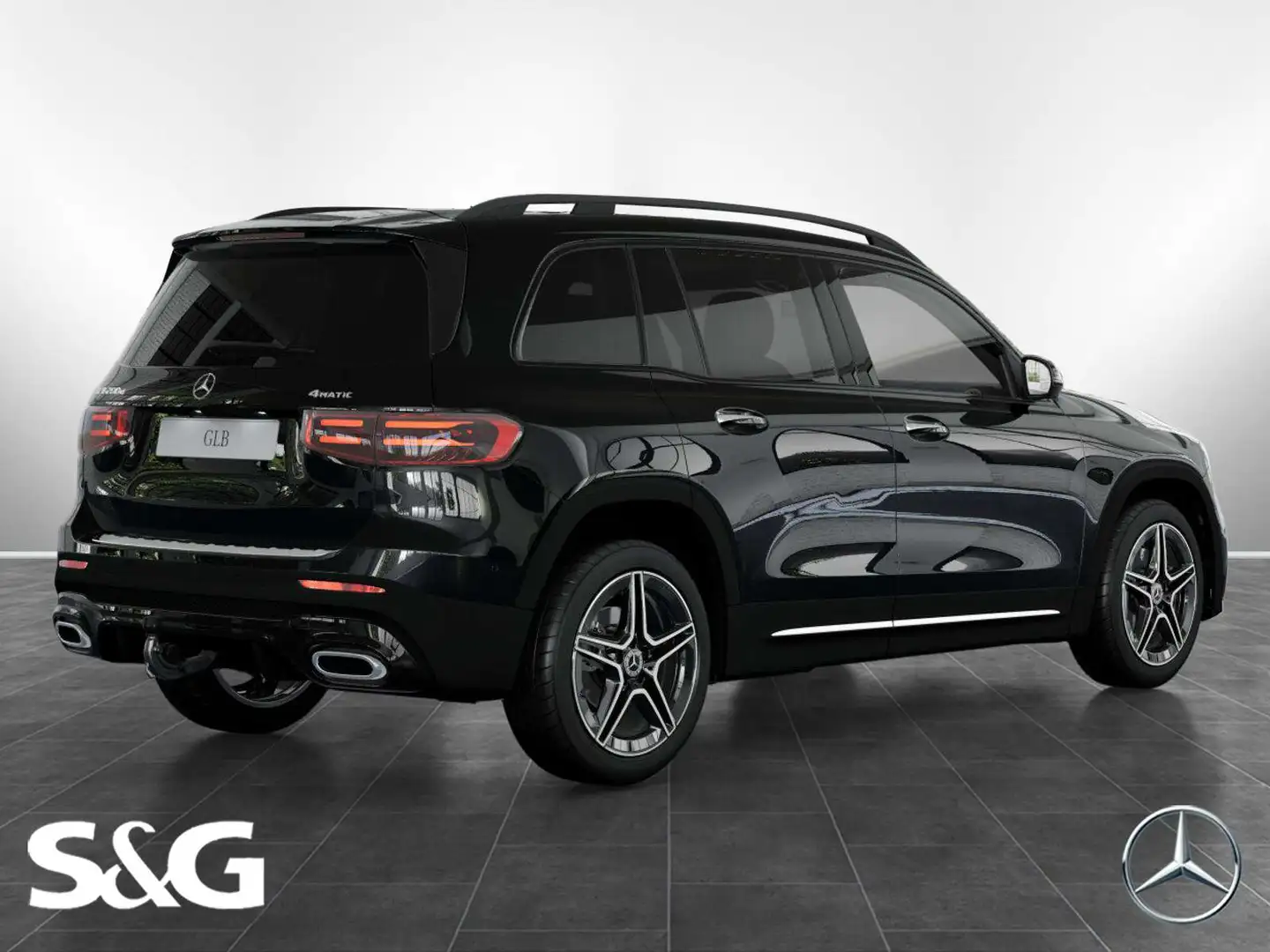 Mercedes-Benz GLB 200 d 4M AMG MBUX+M-LED+AHK+360°+Pano+Totwin Schwarz - 2