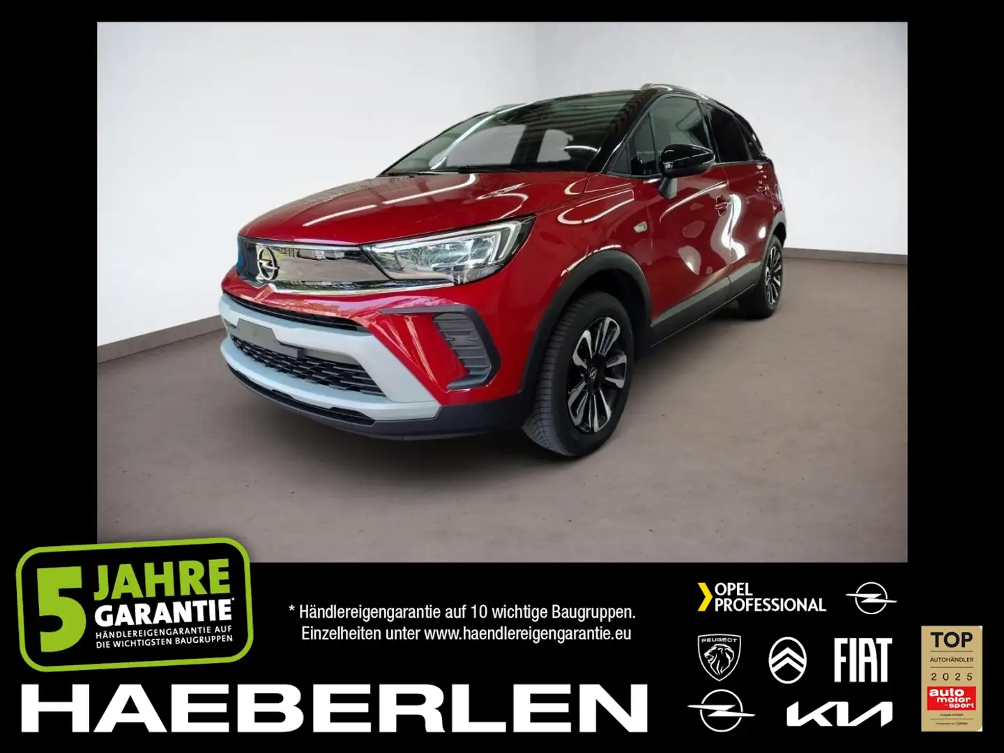 Opel Crossland 1.2 Turbo Elegance NAVO Panoramadach Rot - 1