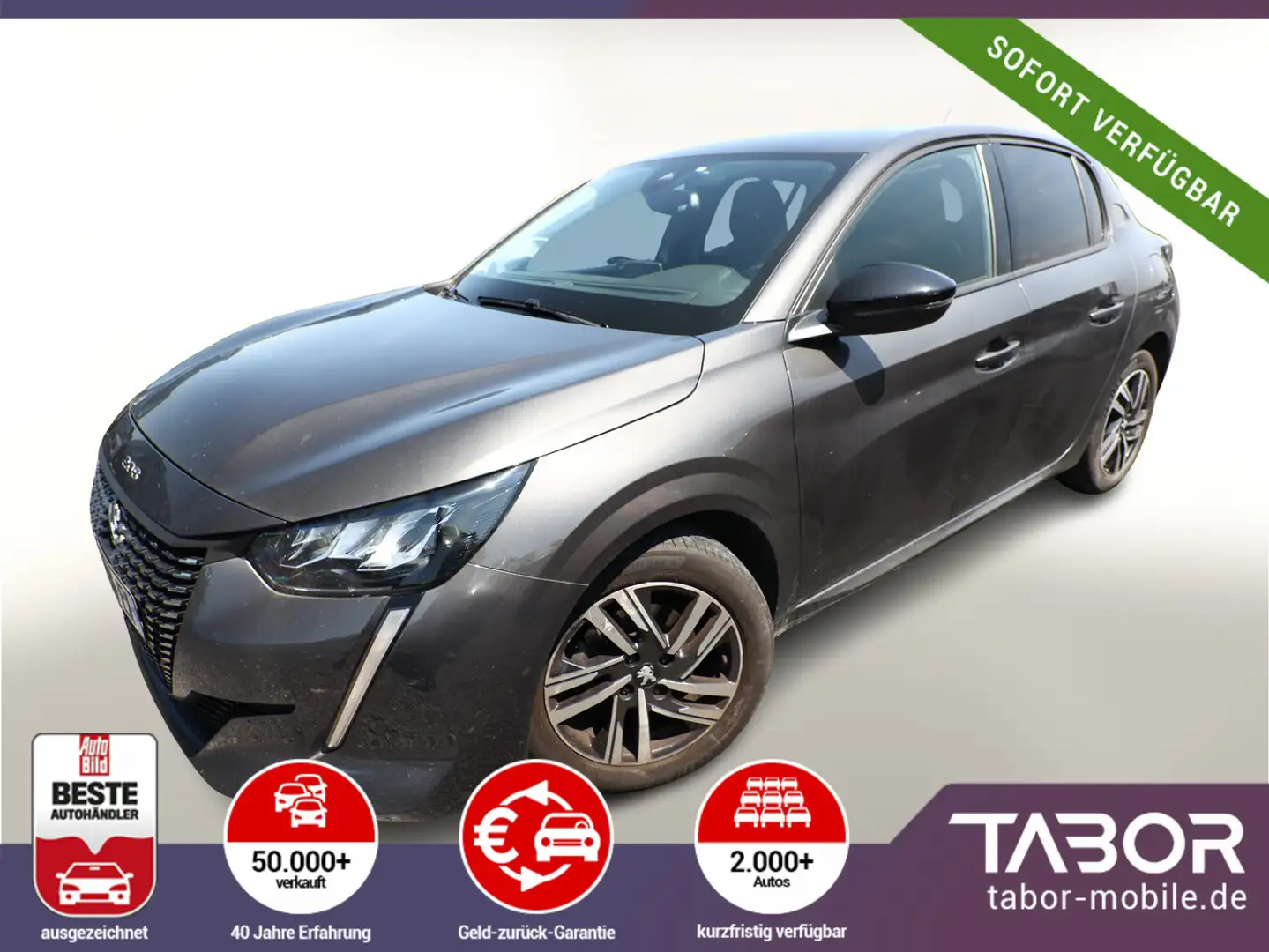 Peugeot 208 1.2 PureTech 100 Allure KeyLess SHZ Kam PDC Grau - 1