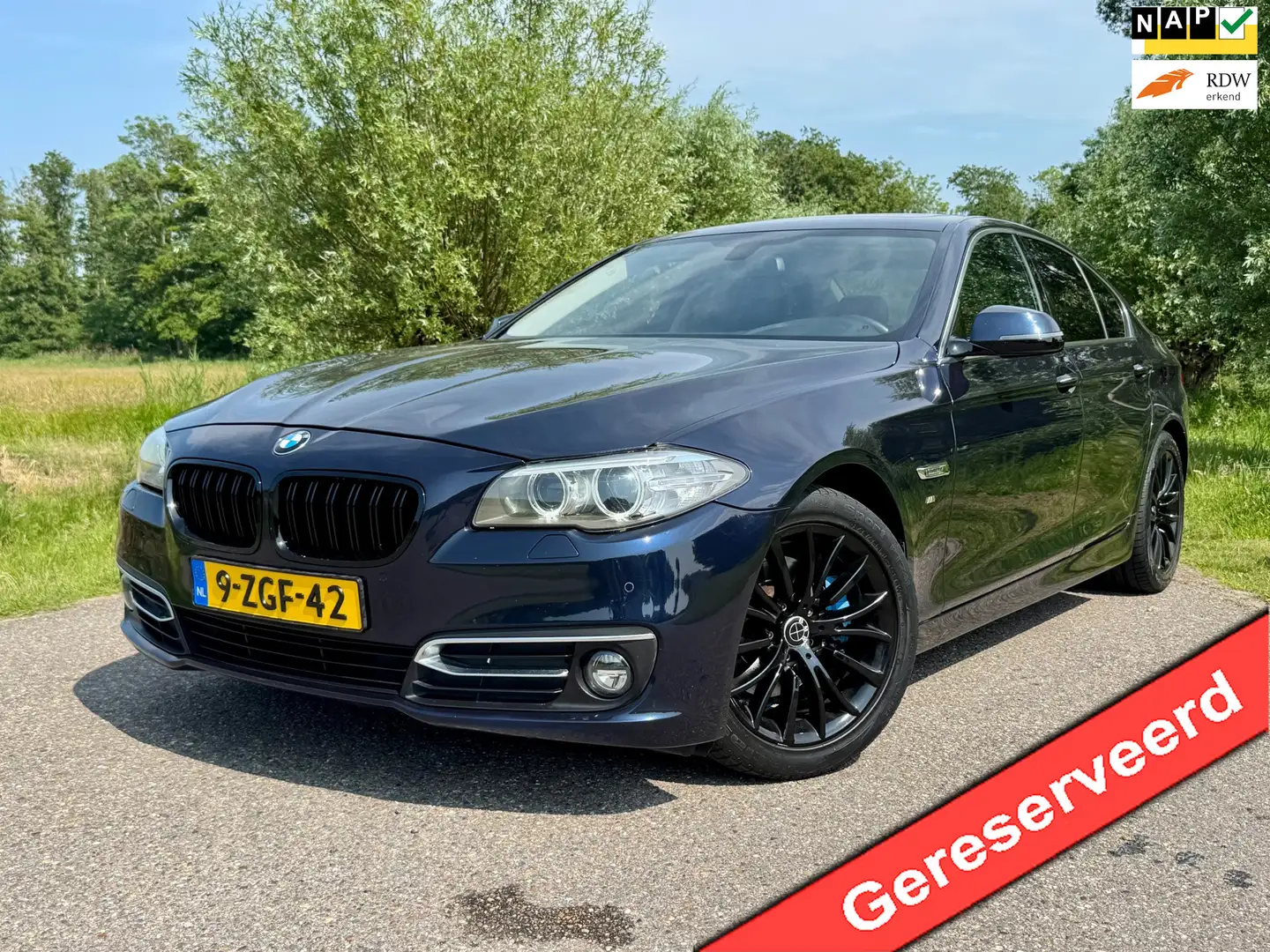 BMW 520 5-serie 520i High Executive Automaat / Navi / Stoe Bleu - 1
