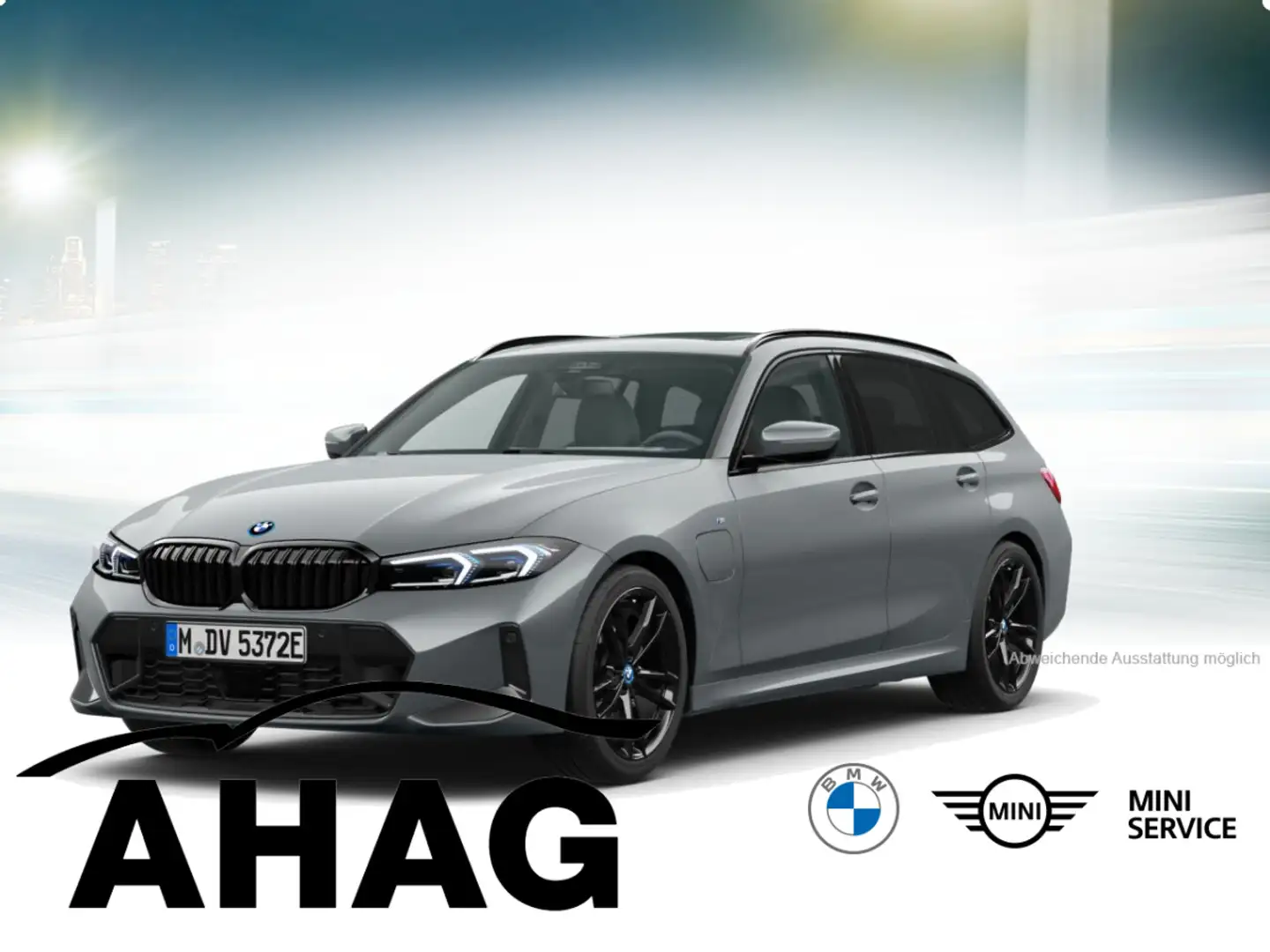 BMW 330 e Touring Automatic M Sportpaket Sport Aut. Grigio - 2