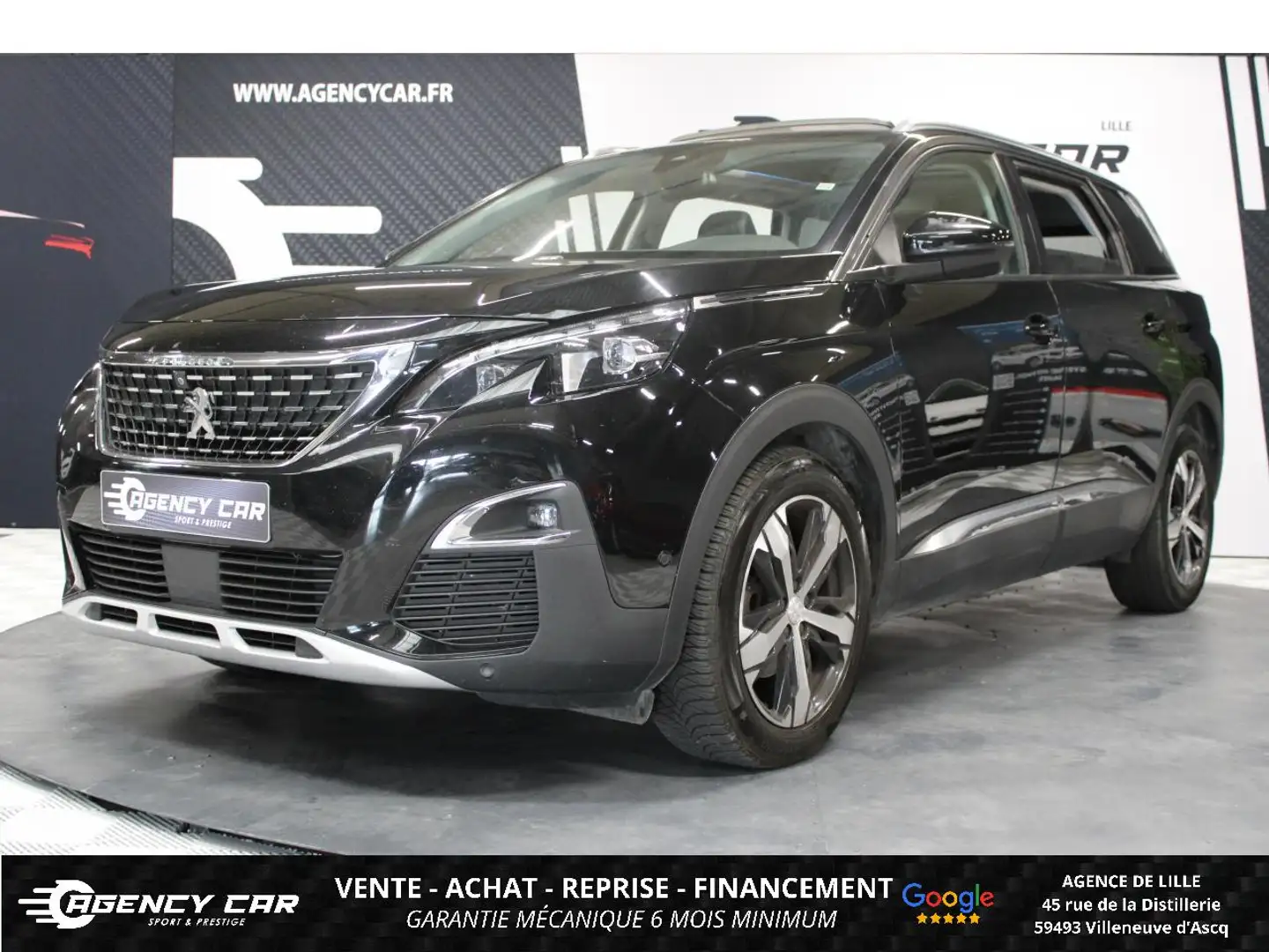 Peugeot 5008 1.5 BlueHDi 130 BV EAT8 Allure 7 places Toit Ouvrant Cuir CarPlay Noir - 1