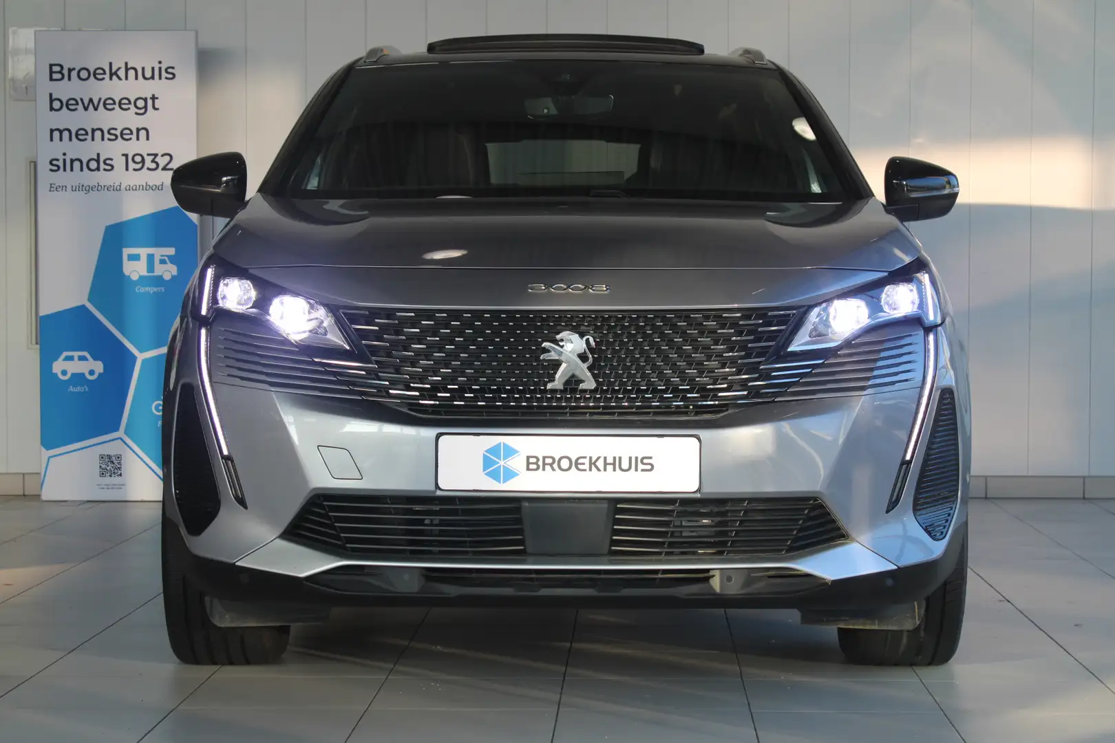 Peugeot 3008 1.6 HYbrid 225-PK GT | SCHUIFKANTEL DAK | PARKEERC Grijs - 2