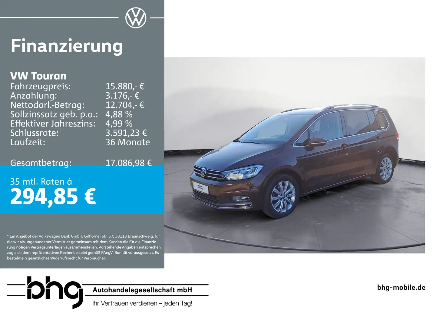 Volkswagen Touran TOURAN 1.4 TSI Braun - 1
