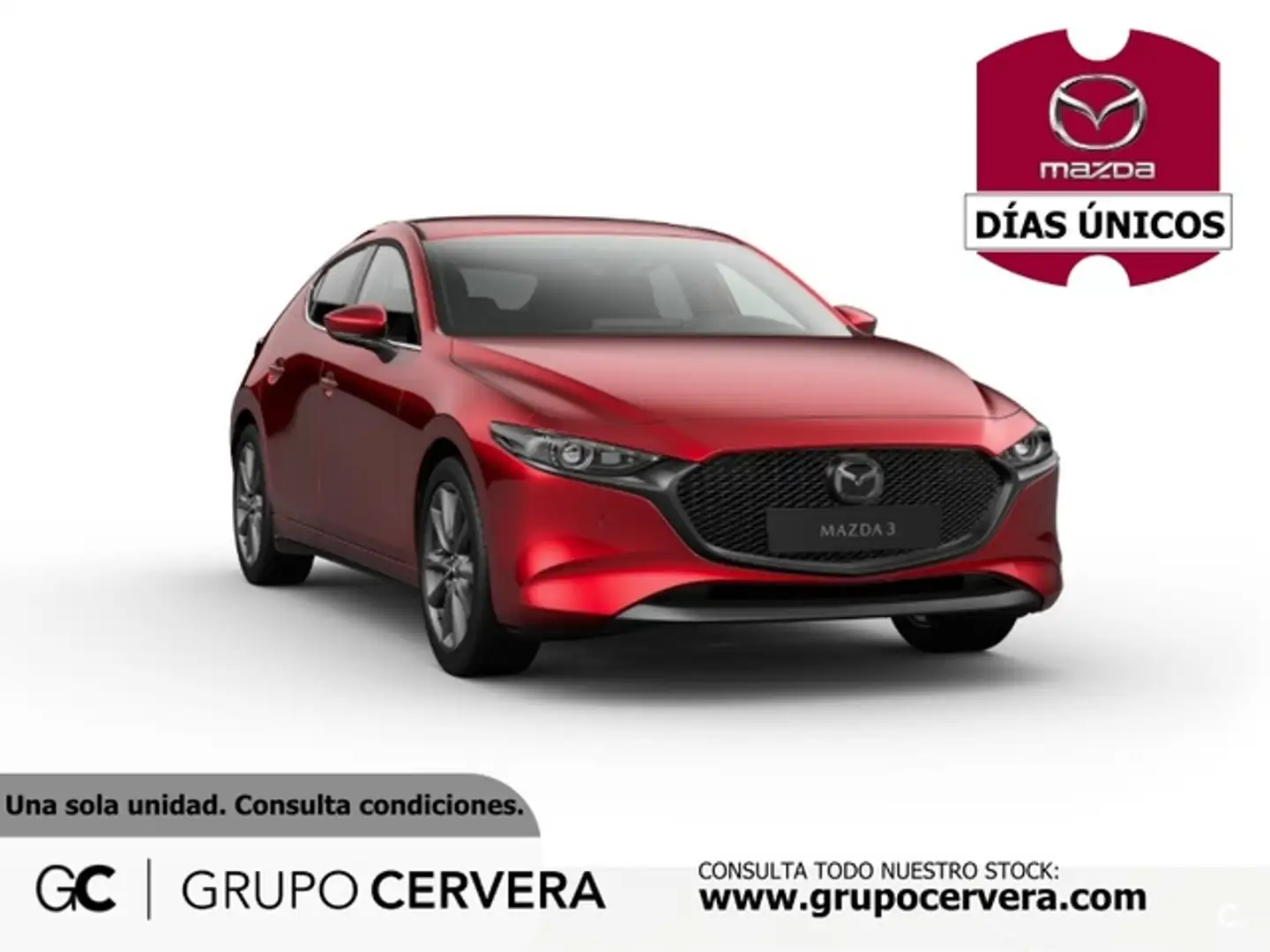 Mazda 3 2.5 e-Skyactiv-G Exclusive-line Aut. 103kW Rojo - 1