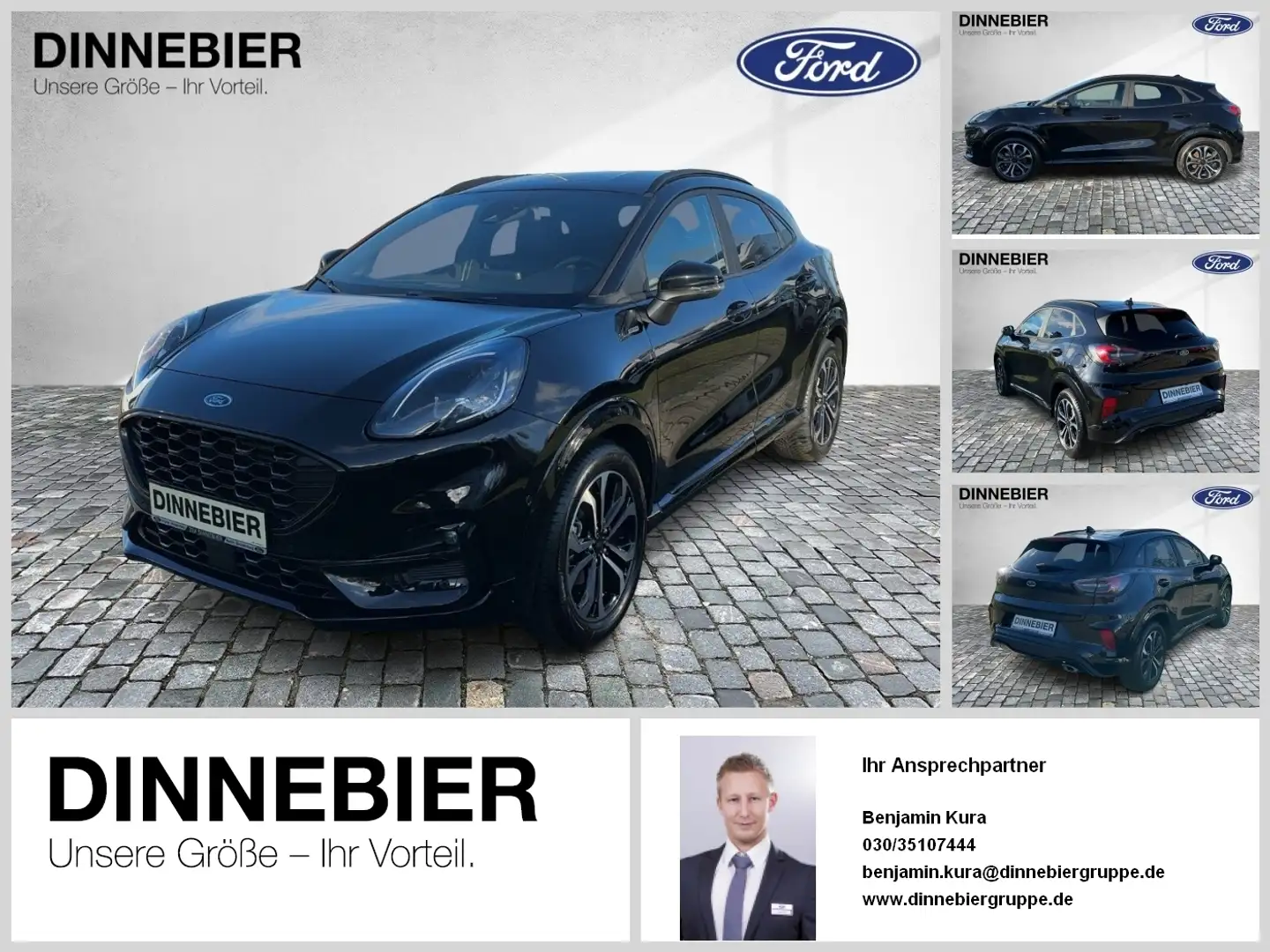 Ford Puma ST-Line X LED+Navi+Kamera+Winterpaket Zwart - 1