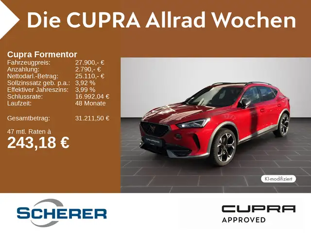 Cupra Formentor 2.0 TSI VZ 4DRIVE PANO AHK RFK NAVI SH